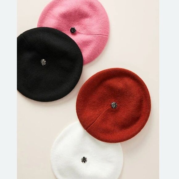 NEW Anthropologie Pick-A-Pom-Beret Beanie Base in Yellow - Picture 1 of 4
